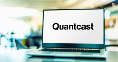 POZNAN, POL - FEB 8, 2023: Laptop computer displaying logo of Quantcast, an American technology company that specializes in AI-driven real-time advertising, audience insights and measurement