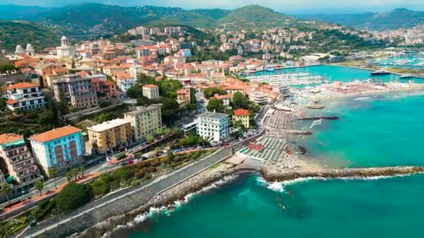 Porto Maurizio Nun Imperia Liguria Talya Daki Talyan Rivierası Üzerindeki — Stok video