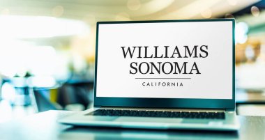 POZNAN, POL - NOV 22, 2022: Laptop computer displaying logo of Williams-Sonoma, an American  consumer retail company that sells kitchenware and home furnishings