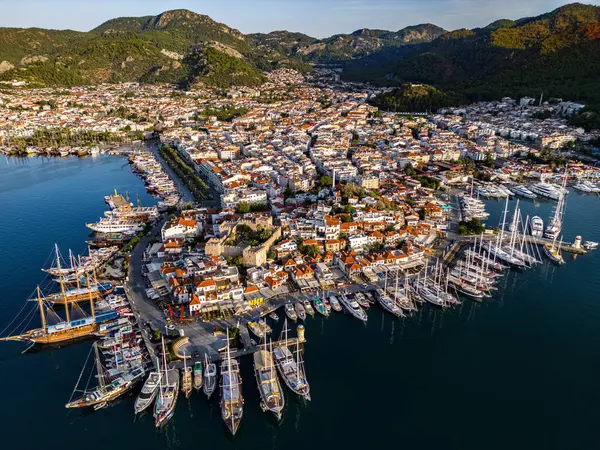 Marmaris 'in Mugla ilindeki hava manzarası, Türkiye