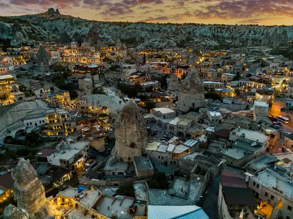 Luftaufnahme Von Goreme Der Provinz Nevsehir Kappadokien Türkei — Stockfoto