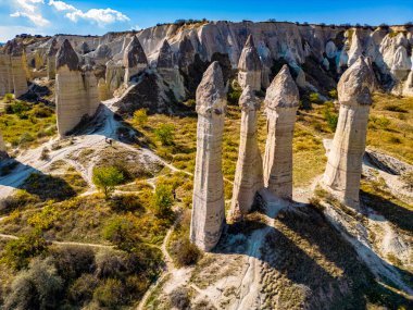 Goreme Tarih Parkındaki Aşk Vadisi, Kapadokya, Türkiye.