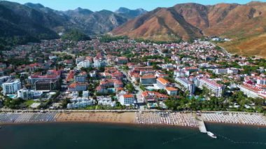 Mugla ilinin Marmaris ilçesine bağlı bir mahalle olan Icmeler 'in hava manzarası