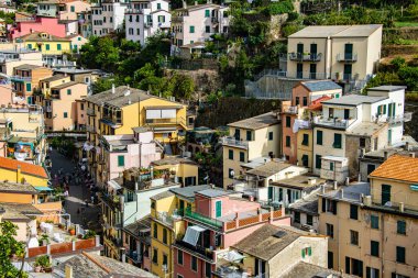 RIOMAGGIORE, ITA - 17 SEP 2023: Liguria, İtalya 'da Riomaggiore Mimarisi