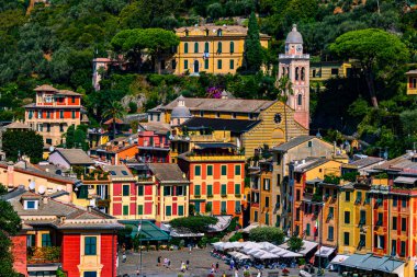 PORTOFINO, ITA - SEP 15, 2023: Liguria, İtalya 'da Portofino mimarisi