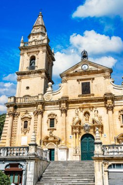 Ragusa 'daki Roma Katolik Katedrali, Val di Noto, Güney Sicilya, İtalya