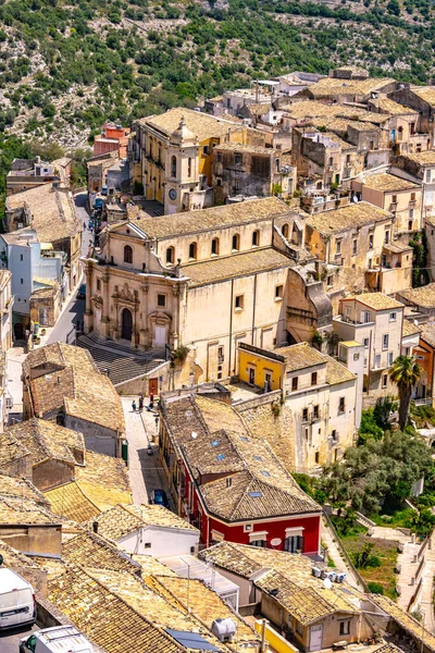 Ragusa 'nın Val di Noto' daki görüntüsü, Güney Sicilya, İtalya