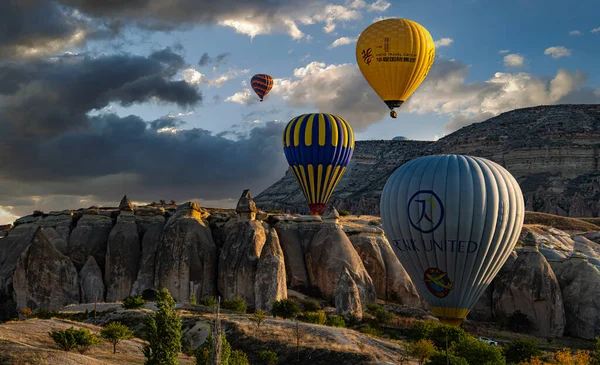 Cavusin Tur Oct 2023 Hot Air Balloons Cavusin Goreme National — Stock Photo, Image