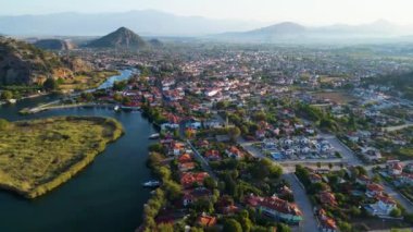 Türkiye 'nin Mugla ilindeki Dalyan hava manzarası