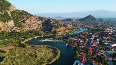 Türkiye 'nin Mugla ilindeki Dalyan hava manzarası