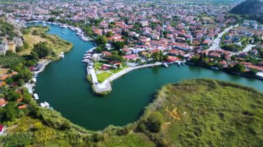 Türkiye 'nin Mugla ilindeki Dalyan hava manzarası