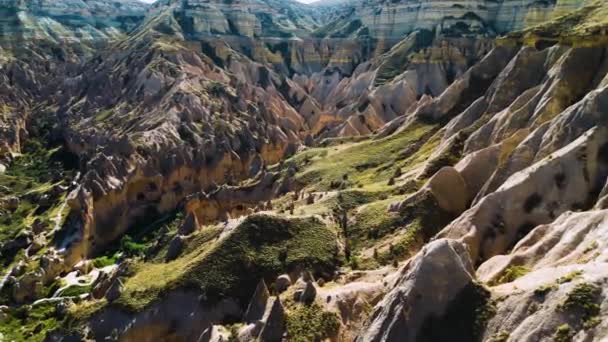 Vista Del Valle Zelve Capadocia Turquía Patrimonio Humanidad Unesco — Vídeo de stock