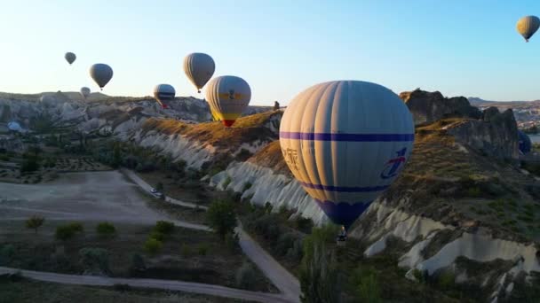 Goreme Tur Oct 2023 Αερόστατο Στο Εθνικό Πάρκο Goreme Στην — Αρχείο Βίντεο