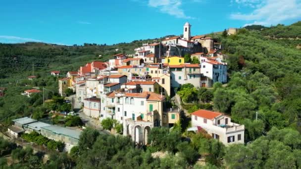 Byn Torrazza Provinsen Imperia Ligurien Italien — Stockvideo