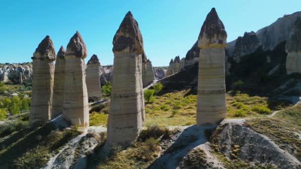 Dolina Miłości Goreme Historyczny Park Narodowy Kapadocja Turcja — Wideo stockowe