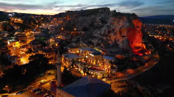 Utsikt Över Urgup Provinsen Nevsehir Kappadokien Turkiet — Stockvideo
