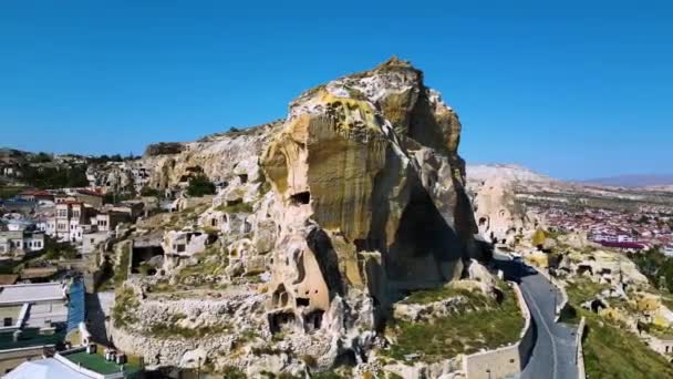 Utsikt Över Urgup Provinsen Nevsehir Kappadokien Turkiet — Stockvideo