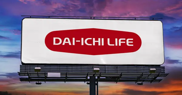 Poznan Pol Jan 2024 Advertisement Billboard Displaying Logo Dai Ichi — Stock Photo, Image