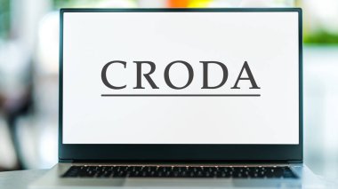 POZNAN, POL - DEC 28, 2022: Laptop computer displaying logo of Croda International, a speciality chemicals company based at Snaith, England