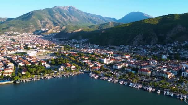 Luftaufnahme Von Fethiye Der Provinz Mugla Türkei — Stockvideo