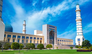 Sultan Qaboos Grand Mosque in Sohar, Oman clipart