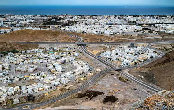 Вид Столицю Міста Мускат Омані Ліцензійні Стокові Зображення