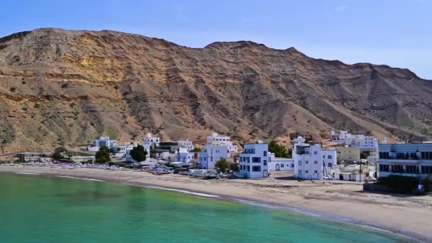 Qantab Pláž Populární Turistická Destinace Blízkosti Muscat Omán — Stock video