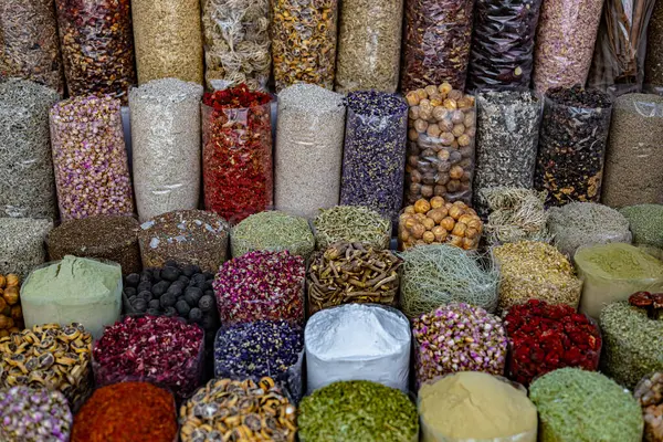 Verscheidenheid Aan Kruiden Specerijen Souq Muttrah Muscat Oman — Stockfoto
