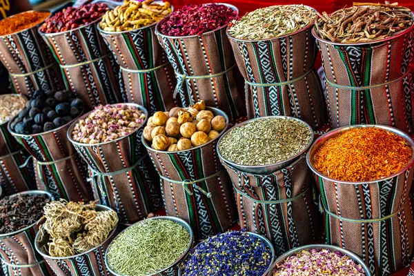 Variety Spices Herbs Souq Muttrah Muscat Oman Royalty Free Stock Images