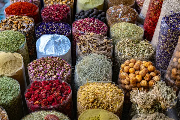 Variety Spices Herbs Souq Muttrah Muscat Oman Royalty Free Stock Photos