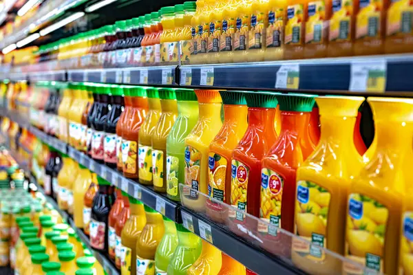 Muscat Oman März 2024 Flaschen Mit Kaltgetränken Werden Einem Handelsüblichen Stockfoto