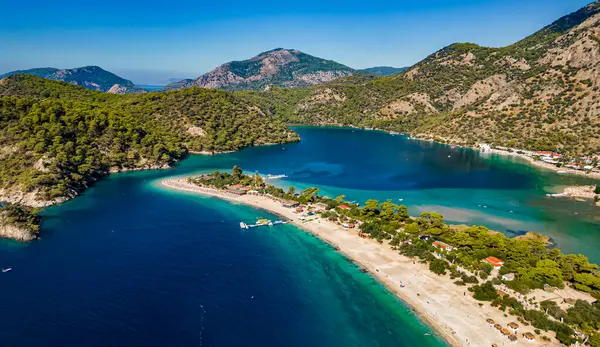 stock image Aerial view of Oludeniz in district of Fethiye, Mugla Province, Turkey