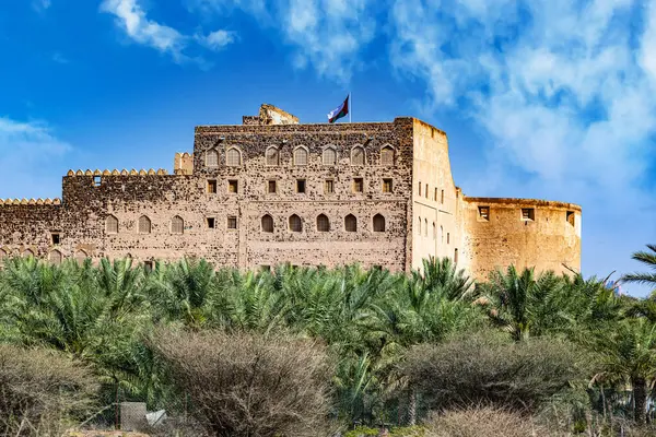 Jabrin Slott Ligger Nära Staden Bahla Oman Stockbild