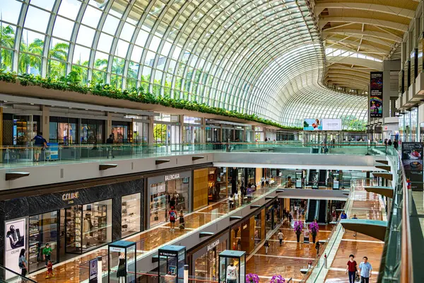 stock image SINGAPORE - MAY 10, 2024: Interior of The Shoppes at Marina Bay Sands in Singapore