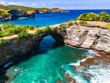 Endonezya 'nın Nusa Penida Adası' ndaki Kırık Plaj Havalimanı