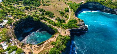 Endonezya 'nın Nusa Penida Adası' ndaki Kırık Plaj Havalimanı