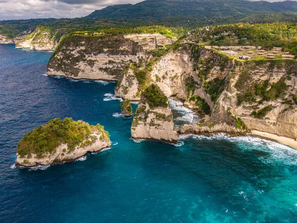 stock image Airview of Diamond Beach on Nusa Penida Island, Indonesia