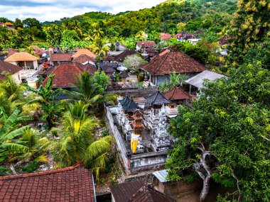 Nusa Penida Adası 'ndaki Pejukutan Köyü, Klungkung Regency, Endonezya