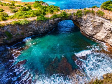 Endonezya 'nın Nusa Penida Adası' ndaki Kırık Plaj Havalimanı