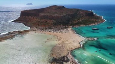 Balos Gölü, Girit, Yunanistan 'ın hava manzarası