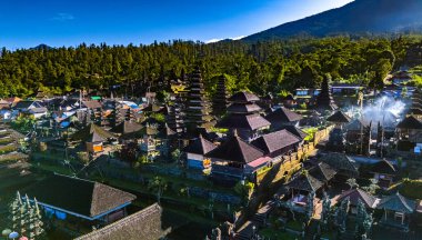 Besakih Temple in the village of Besakih on the slopes of Mount Agung in eastern Bali, Indonesia clipart