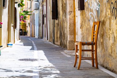 Yunanistan 'ın Girit kentindeki eski Rethymno kasabası.