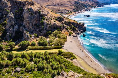Yunanistan 'ın Girit bölgesinin Rethymno ilçesine bağlı Agios Vasilios belediyesine bağlı Preveli Plajı