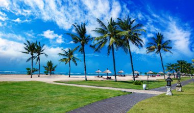 Güney Bali, Endonezya 'da Denpasar civarındaki Nusa Dua plajı