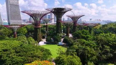 SINGAPORE - 12 Mayıs 2024: Körfez kenarındaki bahçeler, Singapur 'un merkez bölgesindeki doğa parkı, Marina Reservoir' in bitişiğindeki