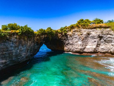Endonezya 'nın Nusa Penida Adası' ndaki Kırık Plaj Havalimanı