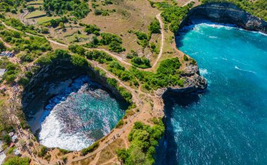 Endonezya 'nın Nusa Penida Adası' ndaki Kırık Plaj Havalimanı