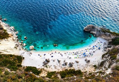 Agiofili Sahili, Lefkada kıyısı, Yunanistan 'ın İyon Adaları