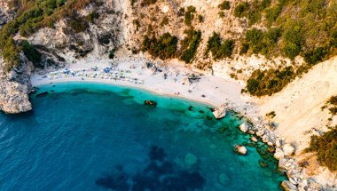 Agiofili Sahili, Lefkada kıyısı, Yunanistan 'ın İyon Adaları