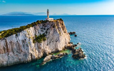 Lefkatas Burnu Deniz feneri, Lefkada Adası, Yunanistan.